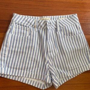 Super cute striped high waisted shorts!
